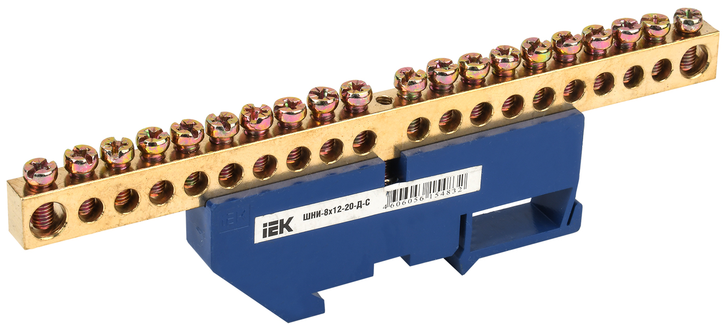 Изображение товара IEK Шина N ноль на DIN-изол ШНИ-8х12-20-Д-С