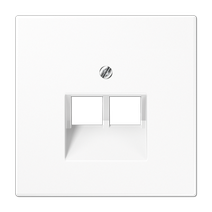 Изображение товара JUNG LS 990 Белая Накладка 2-ой наклонной ТЛФ/комп розетки