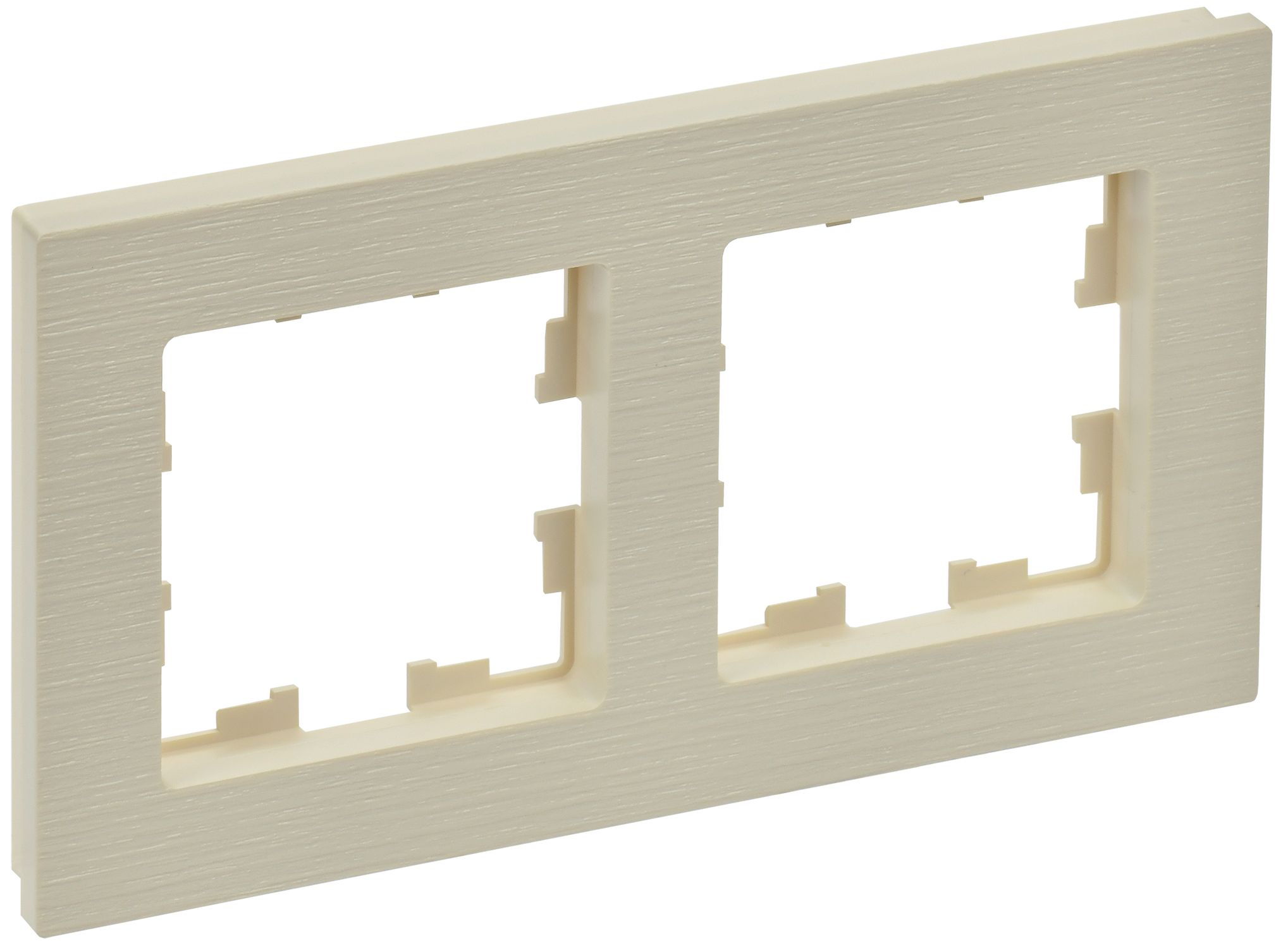 Изображение товара IEK BRITE DECOR Бежевый рифленый рамка RU-2-Бр