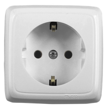 Изображение товара Hegel Альфа наруж Белая РА16-115 Розетка с/з, с монт. пластиной