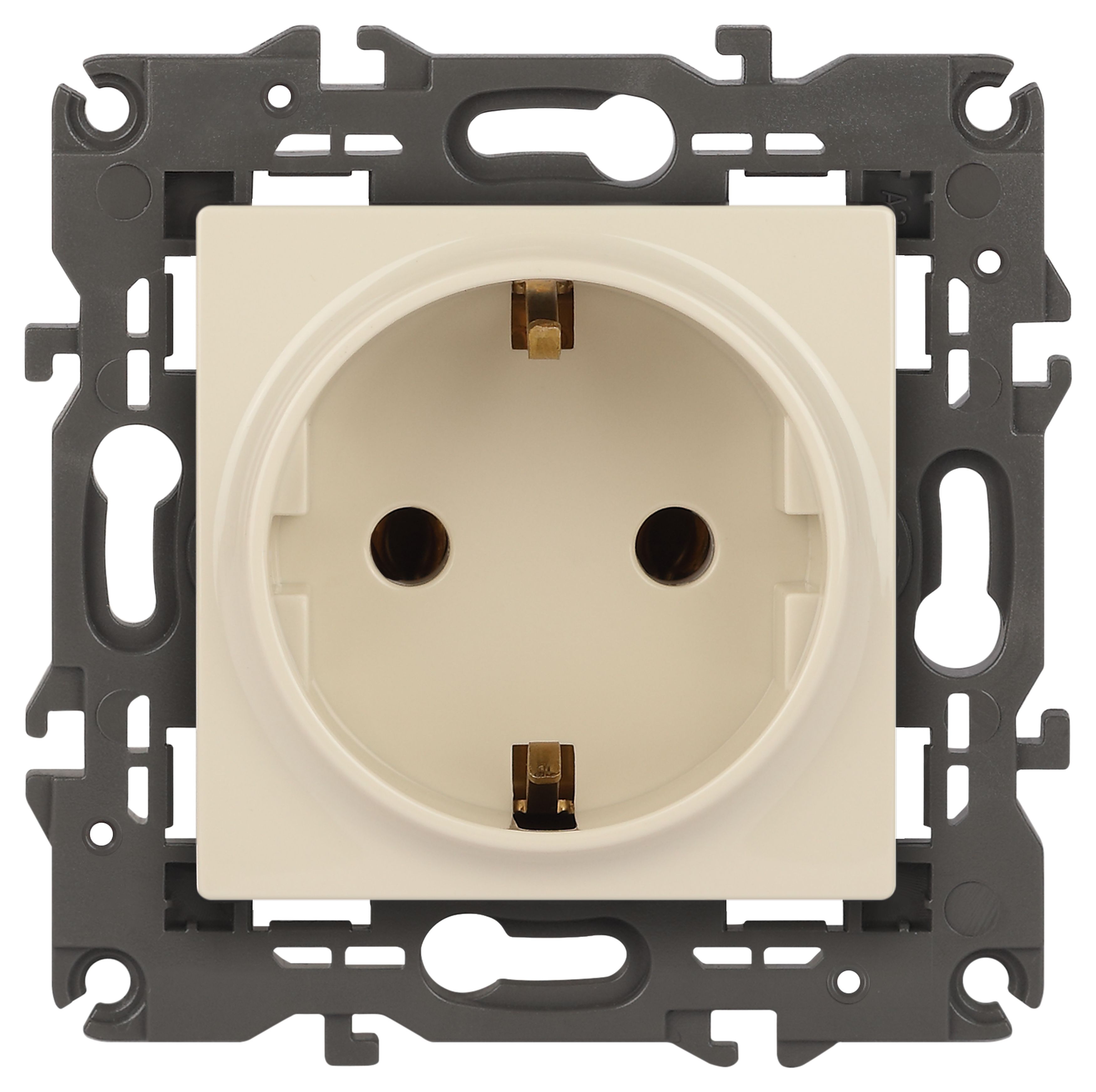 Изображение товара ЭРА Розетка Elegance 14-2101-02 с заземлением 2P+E Schuko 16A-250В IP20 слоновая кость