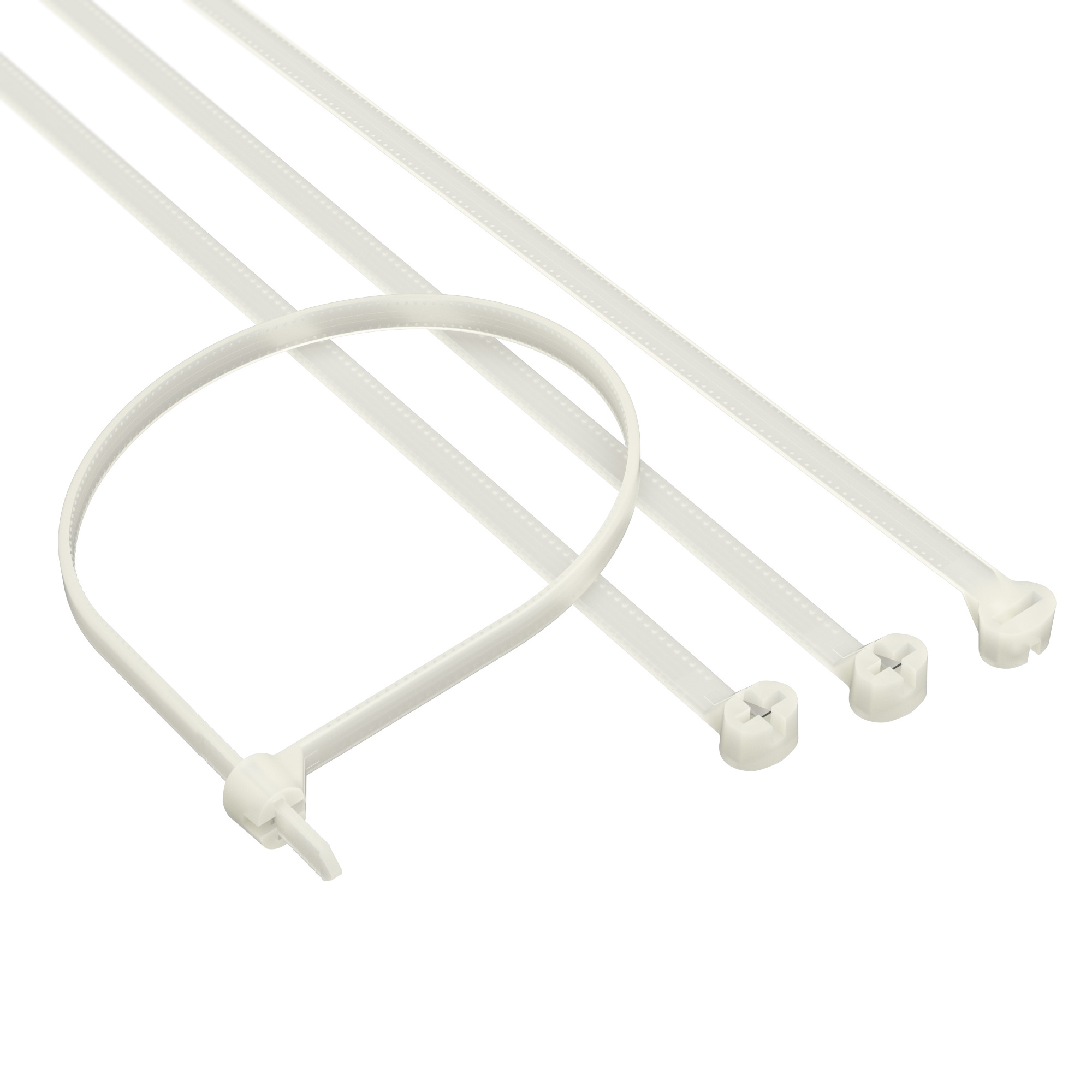 Изображение товара DKC Хомут P6.6 с двойным замком, белый 3,6x300