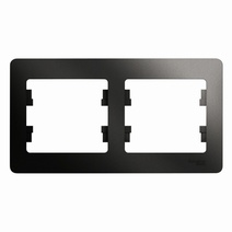 Изображение товара Systeme Electric Glossa Антрацит Рамка 2-ая, горизонтальная