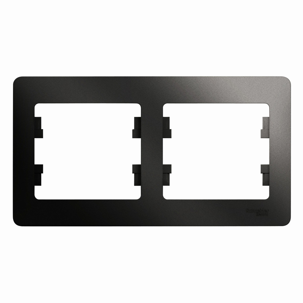 Изображение товара Systeme Electric Glossa Антрацит Рамка 2-ая, горизонтальная