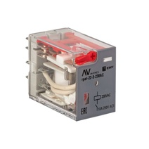 Изображение товара EKF Averes Реле промежуточное с кнопкой и механической индикацией RPAt 22/3 10A 230В AC.