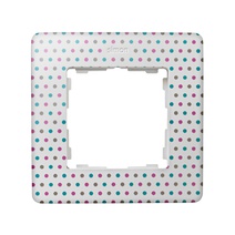 Изображение товара Simon 82 Detail Белый/Горошек Рамка 1-ая