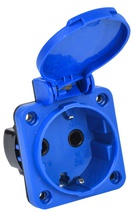 Изображение товара IEK РП11-3 розетка панельная 2Р+РЕ 16А з/к с кр. IP44 син. MAGNUM