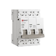 Изображение товара Автоматический выключатель EKF PROxima ВА 47-63N 3P 6A (6 кА)