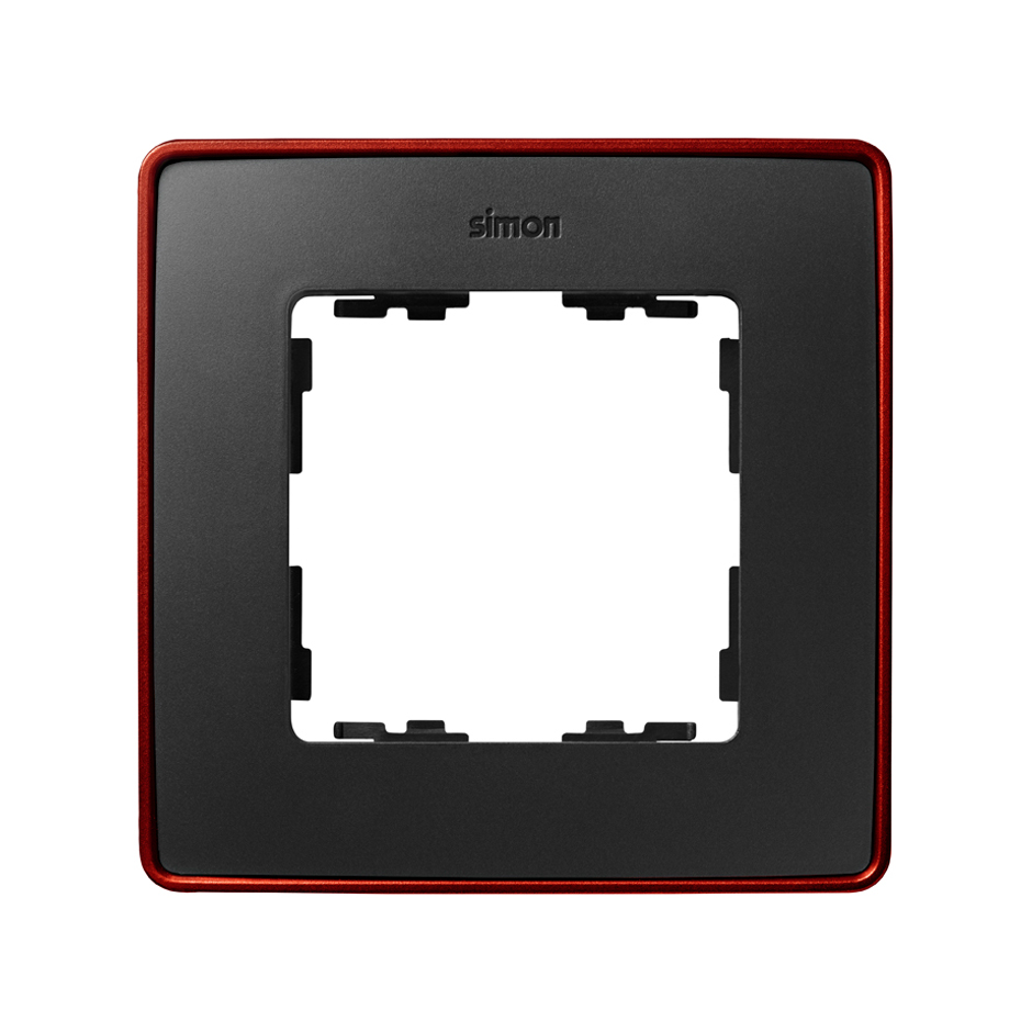 Изображение товара Simon 82 Detail Графит, красное основание Рамка 1-ая