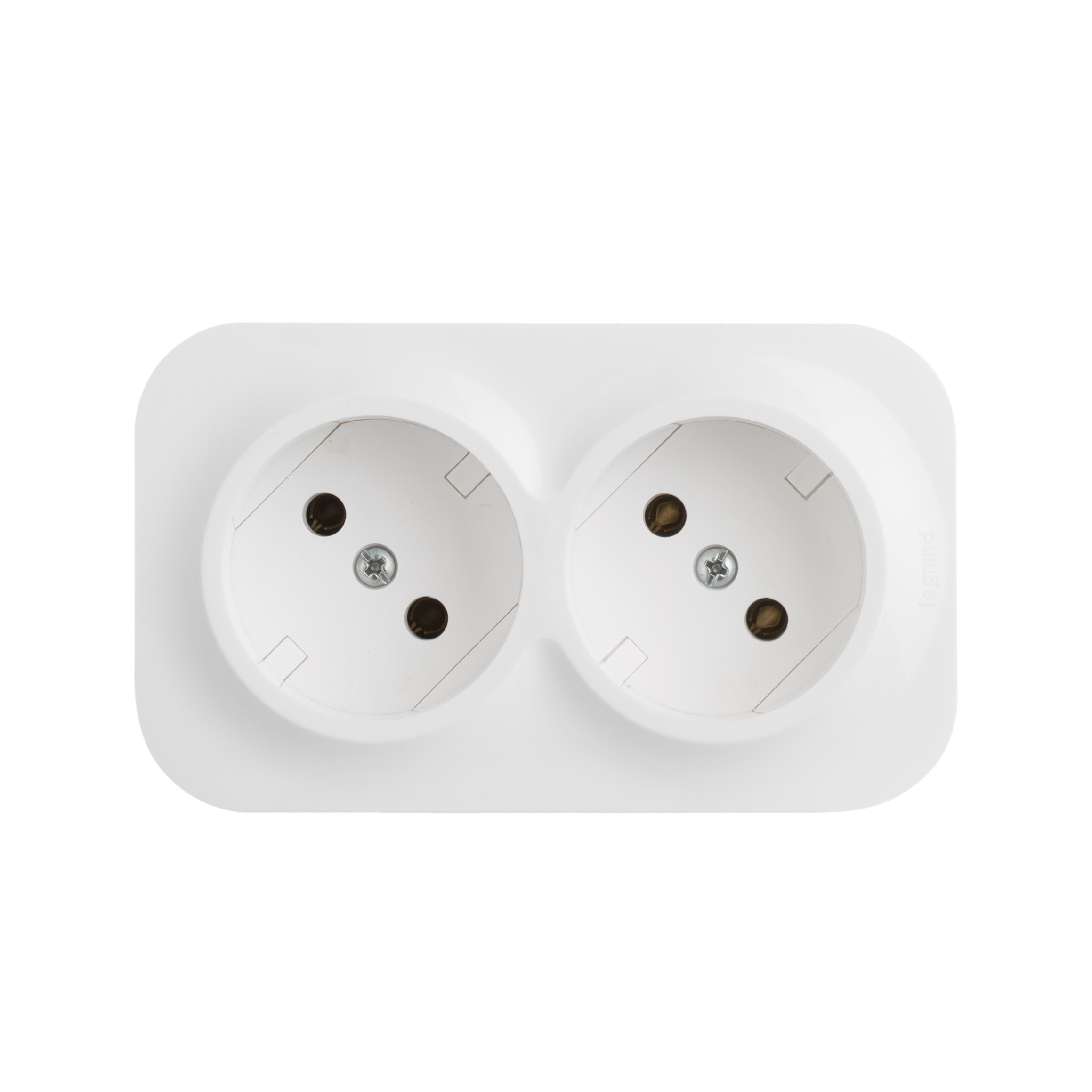 Изображение товара Розеточный блок Legrand Quteo IP20 Белый 2 поста без шторок 16A 250V