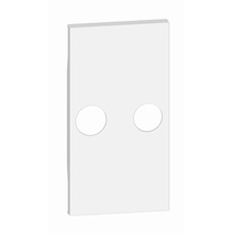 Изображение товара BT Living now Белая лицевая панель для ТВ-розеток 2 отверстия 2 модуля