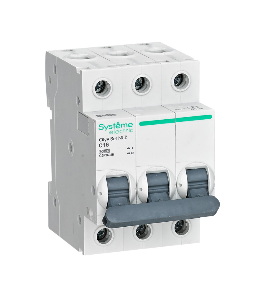Изображение товара City9 Set АВ 3P 16A C 400В - 3-полюсный Automatic circuit breaker
