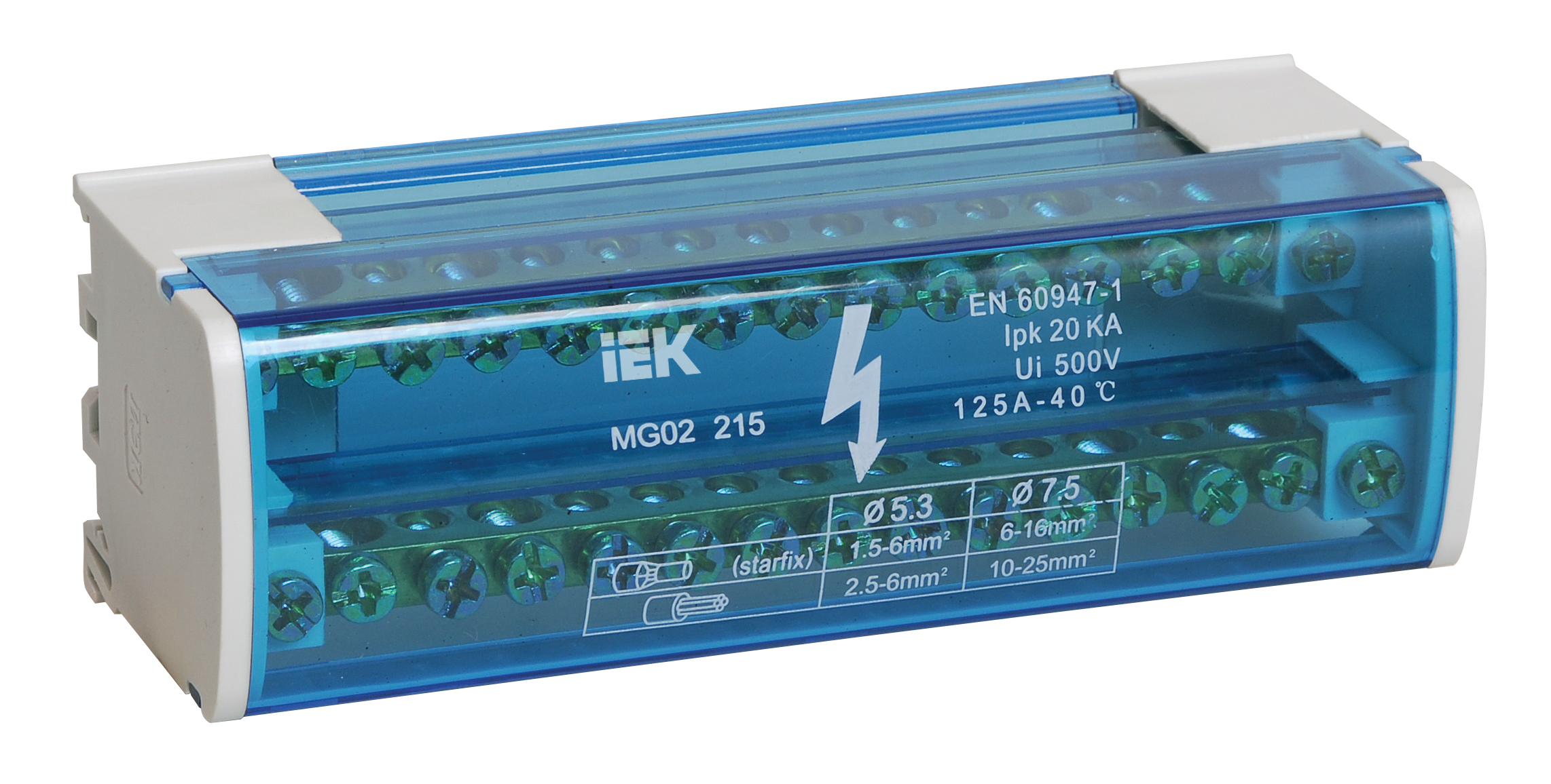 Изображение товара IEK Шины на DIN-рейку в корпусе (кросс-модуль) L+PEN 2х15 Изображение товара IEK Шины на DIN-рейку в корпусе (кросс-модуль) L+PEN 2х15