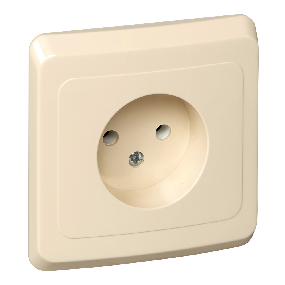 Изображение товара Systeme Electric Этюд Крем Розетка 1-ая б/з без шторок