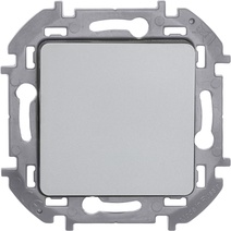 Изображение товара Legrand/Daccord INSPIRIA Алюминий Выключатель одноклавишный 10 AX - 250 В.