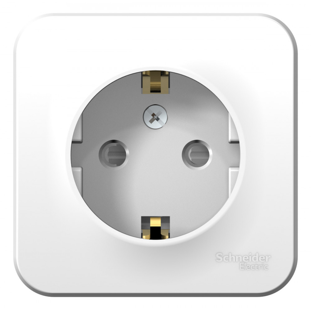 Изображение товара Systeme Electric Blanca наруж Бел Розетка с/з со шторками, 16А, 250В