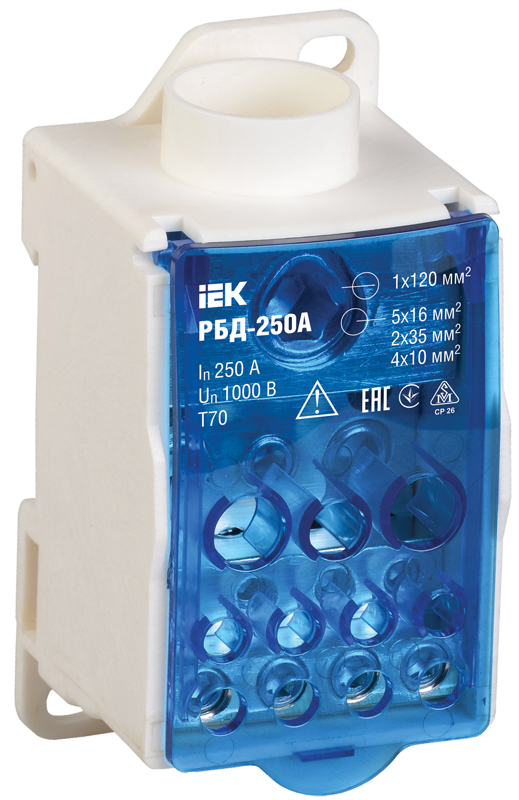 Изображение товара IEK Распределительный блок на DIN-рейку РБД-250А