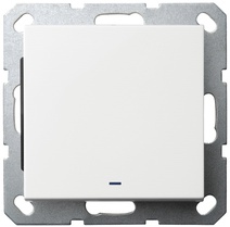 Изображение товара Jasmart G Белый глянцевый Выключатель 1-кл проходной с подсветкой 10A 250V~