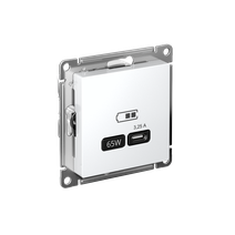 Изображение товара Systeme Electric AtlasDesign Белый USB Розетка тип-C 65W высокоскор.заряд. QC, PD, мех.