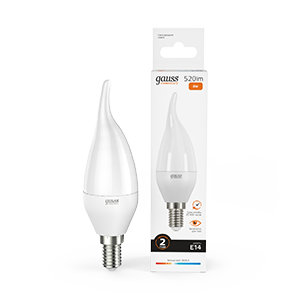 Изображение товара Gauss Лампа Elementary Свеча на ветру 8W 520lm 3000K Е14 LED Изображение товара Gauss Лампа Elementary Свеча на ветру 8W 520lm 3000K Е14 LED