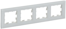 Изображение товара IEK BRITE DECOR Белый глянец стекло Рамка 4-м РУ-4-2-БрБ