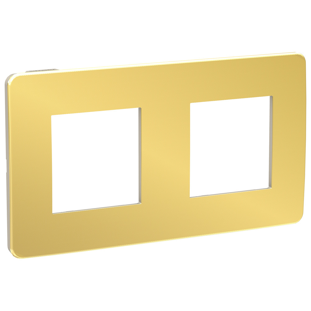 Изображение товара Schneider Electric Unica Studio Золото/Бежевая Рамка 2-ная