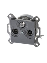 Изображение товара ABB EPJ Levit сталь / дымчатый чёрный Розетка TV-R-SAT, сталь