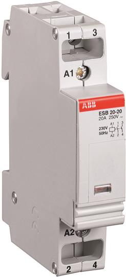 Изображение товара Модульный контактор ABB ESB-20-11 20А с подключением винтовым Изображение товара Модульный контактор ABB ESB-20-11 20А с подключением винтовым