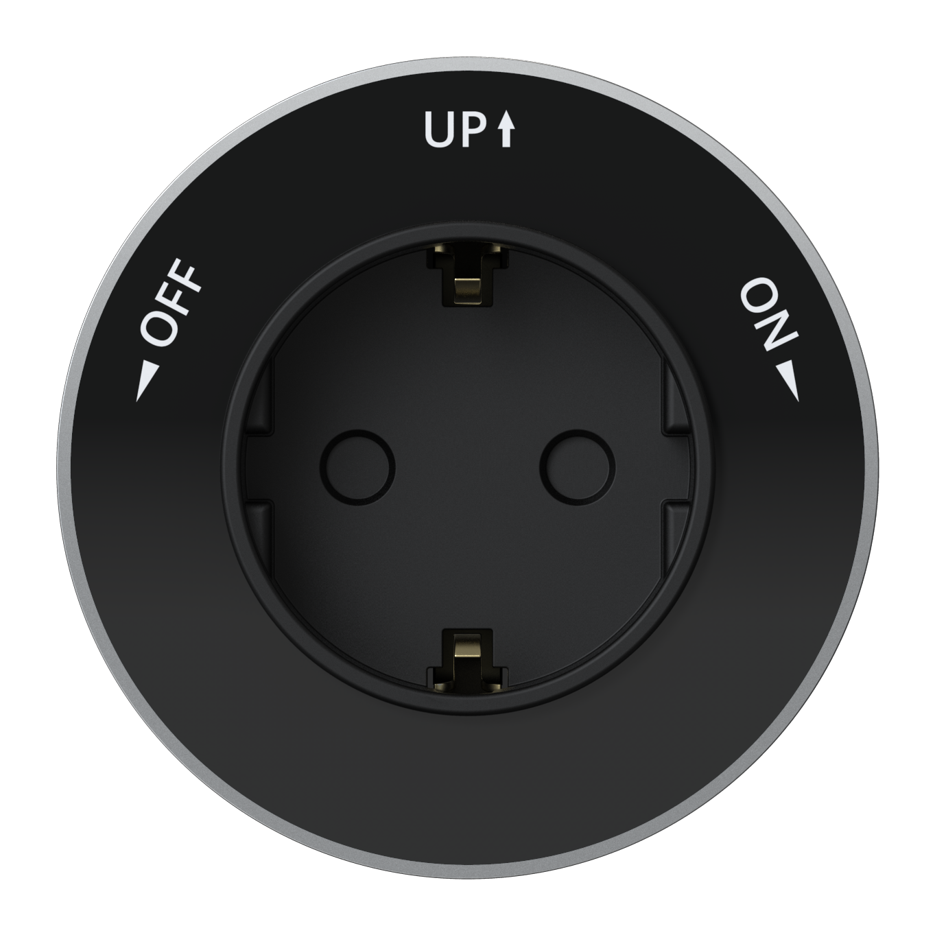 Изображение товара Systeme Electric MultiTrack Антрацит Розетка 2К+З круглая 16А/250В