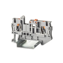 Изображение товара DKC Nuputuk Клемма с размыкателем, зажим push-in, 2 точки подключения, 4 кв.мм, серая