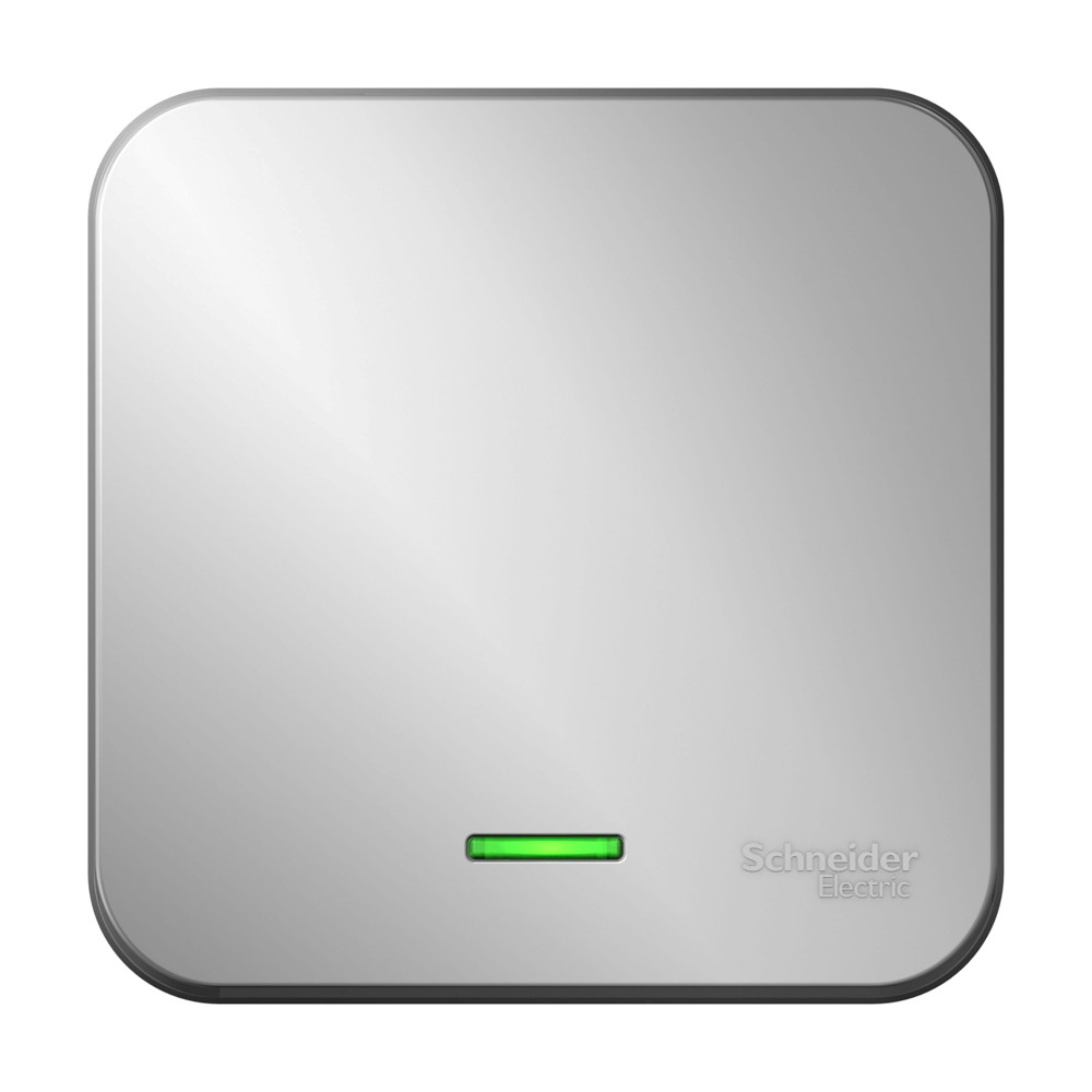 Изображение товара Systeme Electric Blanca наруж Алюминий Переключатель 1-клавишный с подсветкой 10А, 250B, изолир. пластина