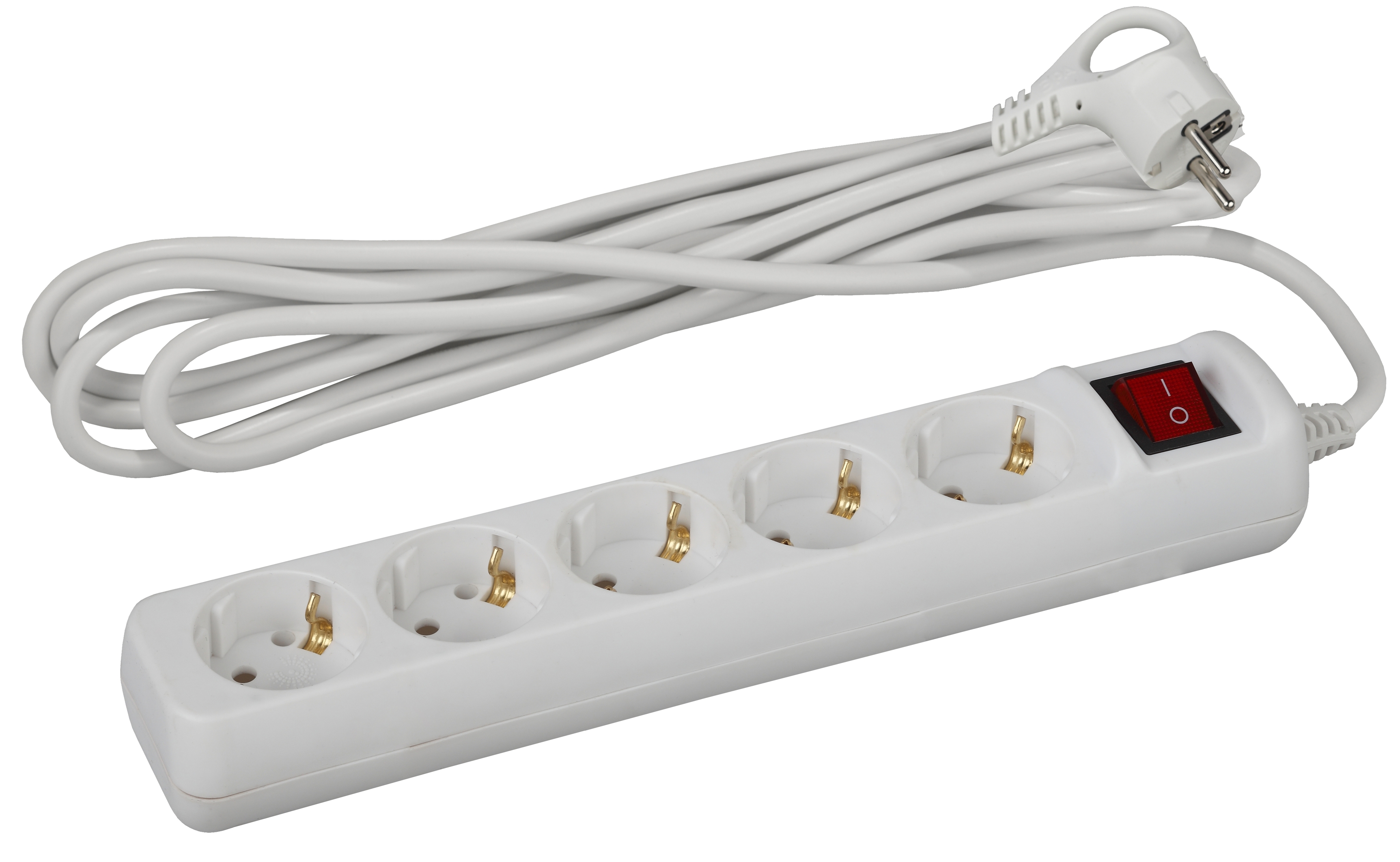 Изображение товара ЭРА Удлинитель электрический UX-5es-5m с заземлением с выключателем 5 розеток 5 м ПВС 3x0,75мм2 10А