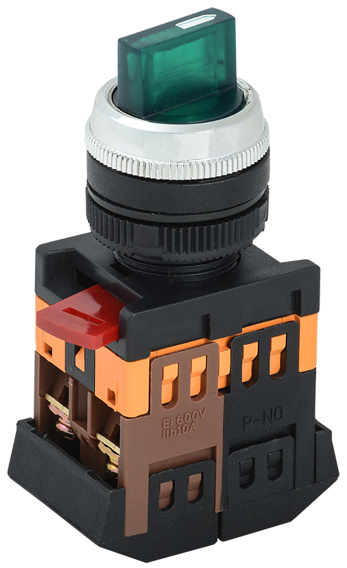 Изображение товара IEK Переключатель АNС-22-2 2 полож. зел. неон/240В I-O 1з+1р