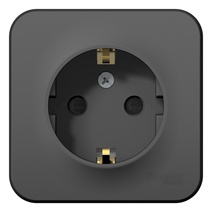 Изображение товара Systeme Electric Blanca наруж Антрацит Розетка с/з со шторками, 16А, 250В