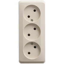 Изображение товара Systeme Electric Этюд наруж Крем Розетка 3-ая б/з без шторок 16А 250B