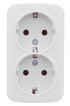 Изображение товара EKF Basic Минск Белый Розетка 2-ая, с/з, 16А, ОП.