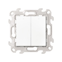 Изображение товара Simon 24 Белый Двухклавишный выключатель с подсветкой