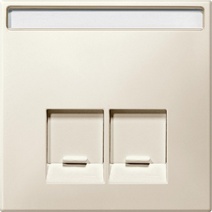 Изображение товара Schneider Electric Merten SD Беж Накладка розетки ТЛФ/комп 2-ой прямой (термопласт)