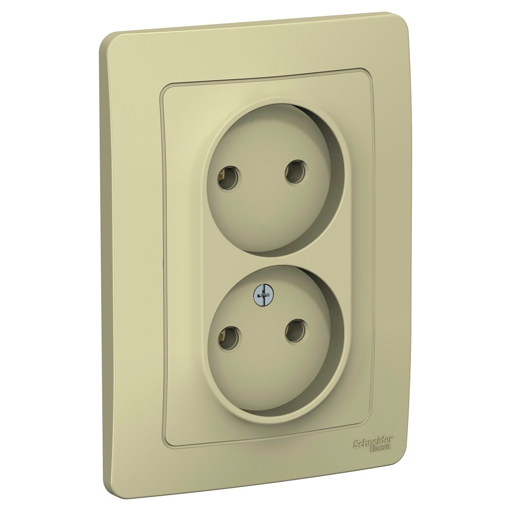 Изображение товара Systeme Electric Blanca внутр Беж Розетка 2-ая б/з без шторок,16А, 250В