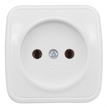 Изображение товара EKF Basic Минск Белый Розетка б/з, 10А, ОП.