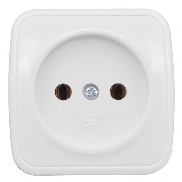 Изображение товара EKF Basic Минск — розетка без заземления, 1х230 В, белая