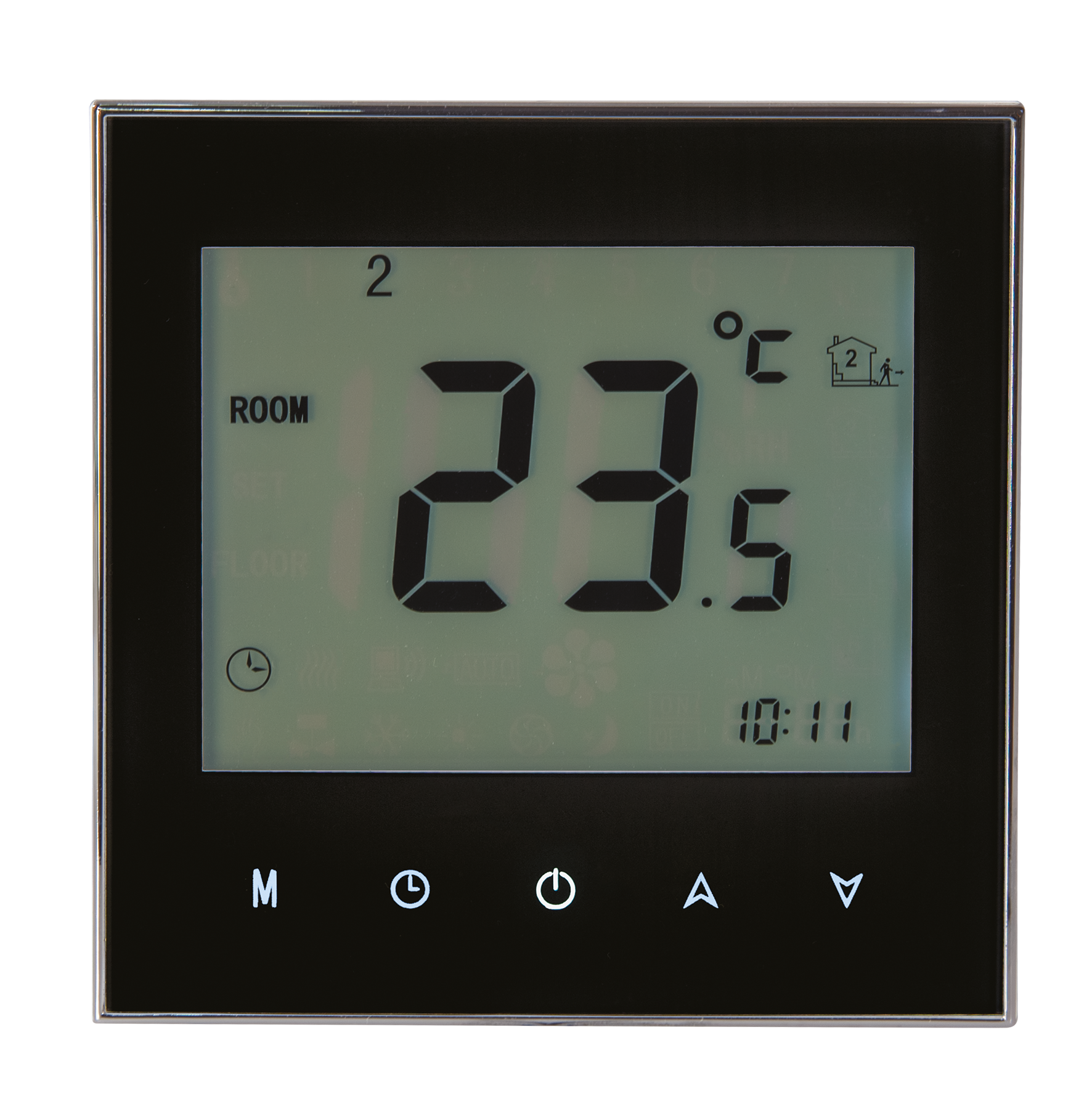 Изображение товара Zamel Программируемый регулятор температуры, сенсорный, черный