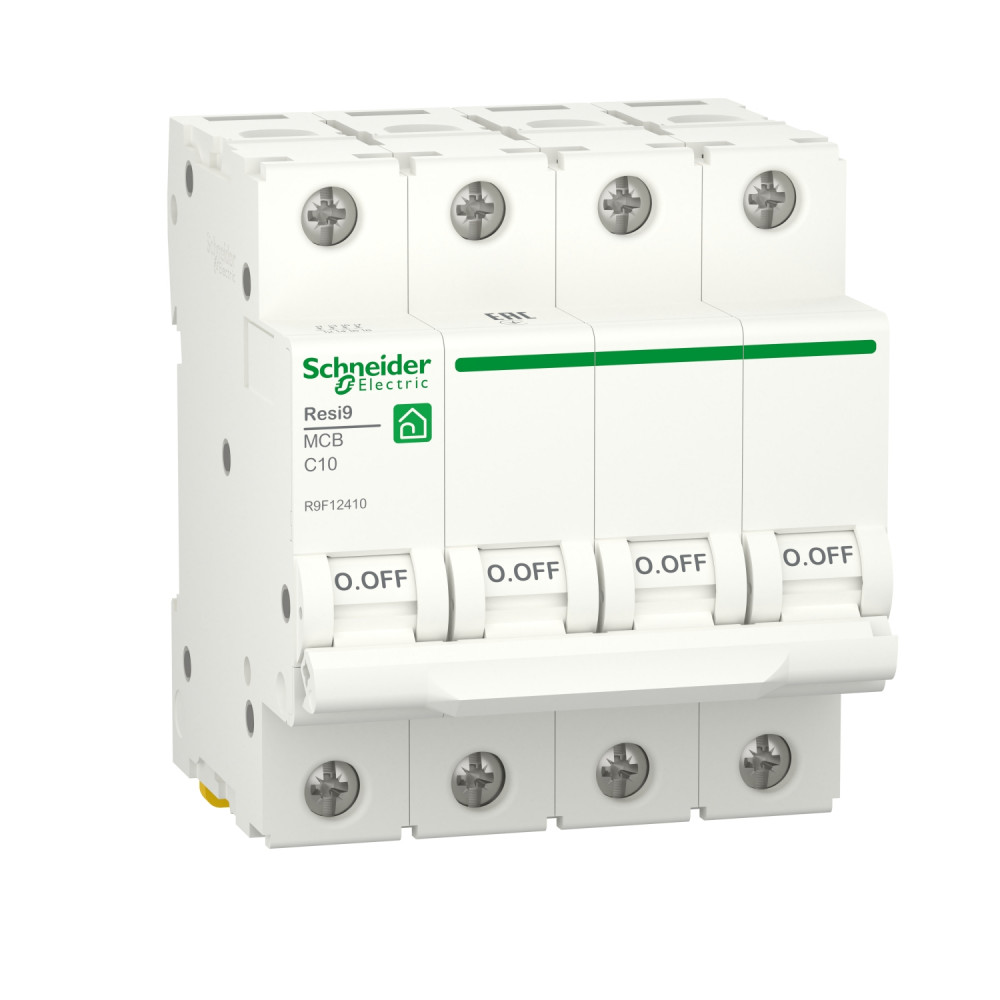 Изображение товара Schneider Electric RESI9 Автоматический выключатель (АВ) С 10А 4P 6000A