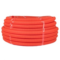 Изображение товара EKF Труба гофр. ПНД с протяжкой d32 мм (50 м) оранжевая-Plast