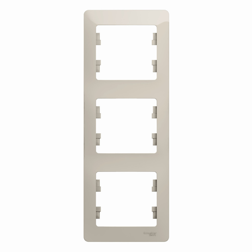 Изображение товара Systeme Electric Glossa Молочный Рамка 3-ая, вертикальная