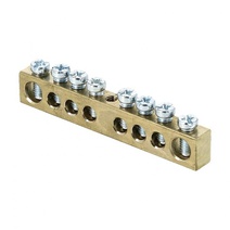 Изображение товара EKF PROxima Шина PEN "ноль-земля" (6x9мм) 8 отверстий латунь крепеж по центру.