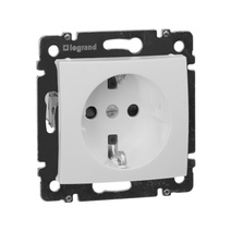 Изображение товара Legrand Valena Бел Розетка 1-ая с/з с защитными шторками.