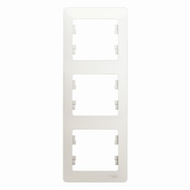 Изображение товара Systeme Electric Glossa Перламутр Рамка 3-ая, вертикальная