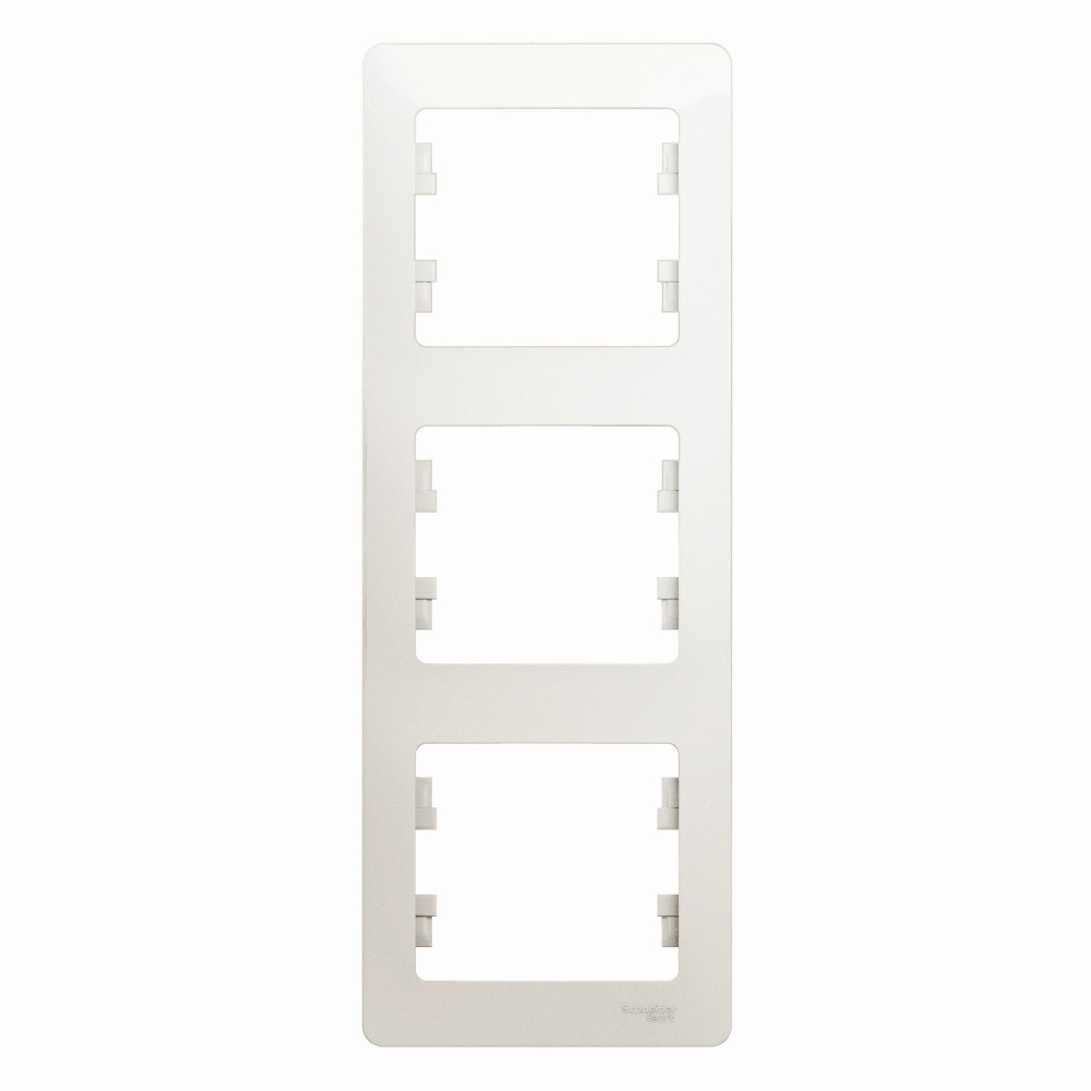 Изображение товара Рамка Systemе Electric Glossa 3 поста Перламутр Вертикаль