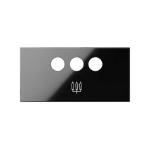 Изображение товара Simon 100 Черный глянец Накладка розетки 3RCA